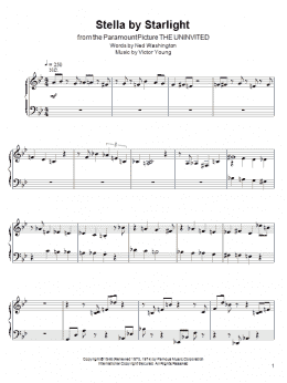 page one of Stella By Starlight (Piano Transcription)
