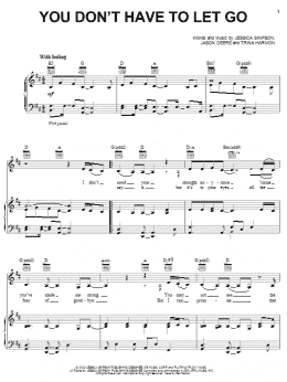 page one of You Don't Have To Let Go (Piano, Vocal & Guitar Chords (Right-Hand Melody))
