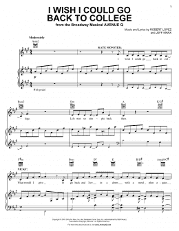 page one of I Wish I Could Go Back To College (Piano, Vocal & Guitar Chords (Right-Hand Melody))