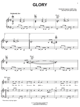 page one of Glory (Piano, Vocal & Guitar Chords (Right-Hand Melody))