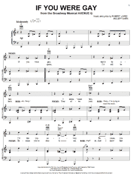page one of If You Were Gay (from Avenue Q) (Piano, Vocal & Guitar Chords (Right-Hand Melody))