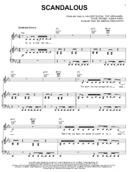 page one of Scandalous (Piano, Vocal & Guitar Chords (Right-Hand Melody))