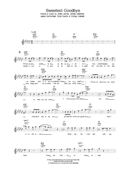 page one of Sweetest Goodbye (Lead Sheet / Fake Book)