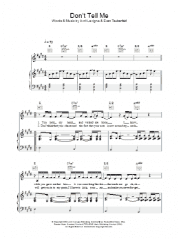 page one of Don't Tell Me (Piano, Vocal & Guitar Chords)