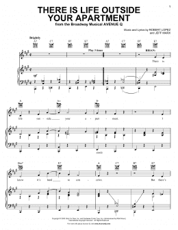 page one of There Is Life Outside Your Apartment (from Avenue Q) (Piano, Vocal & Guitar Chords (Right-Hand Melody))