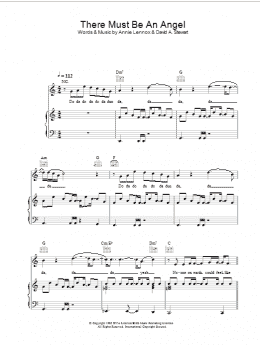 page one of There Must Be An Angel (Piano, Vocal & Guitar Chords)