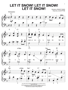 page one of Let It Snow! Let It Snow! Let It Snow! (Big Note Piano)