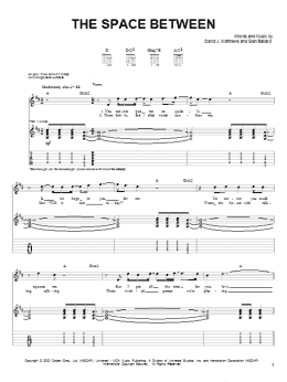 page one of The Space Between (Easy Guitar)
