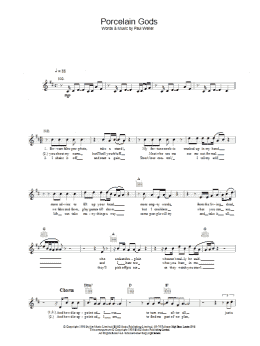 page one of Porcelain Gods (Lead Sheet / Fake Book)