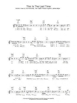 page one of This Is The Last Time (Lead Sheet / Fake Book)