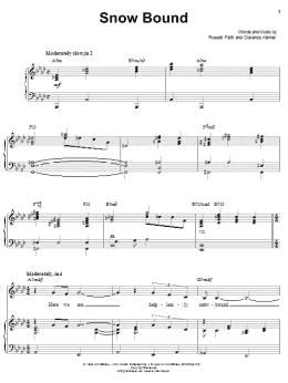 page one of Snow Bound (Piano, Vocal & Guitar Chords (Right-Hand Melody))
