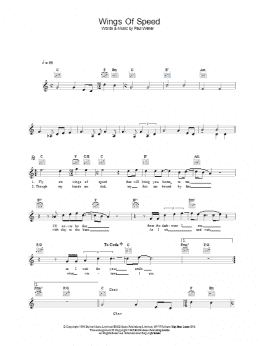page one of Wings Of Speed (Lead Sheet / Fake Book)