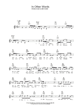page one of In Other Words (Lead Sheet / Fake Book)