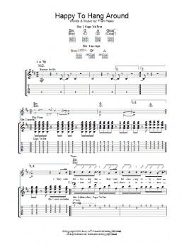 page one of Happy To Hang Around (Guitar Tab)