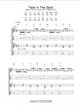 page one of Face In The Sand (Guitar Tab)