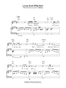 page one of Love And Affection (Piano, Vocal & Guitar Chords)