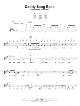 page one of Daddy Sang Bass (Easy Guitar)