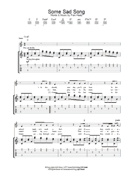 page one of Some Sad Song (Guitar Tab)