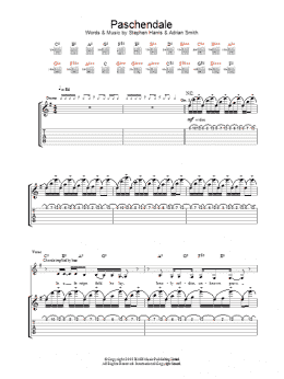 page one of Paschendale (Guitar Tab)