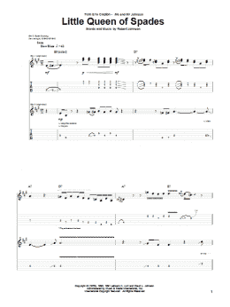 page one of Little Queen Of Spades (Guitar Tab)