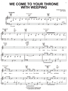 page one of We Come To Your Throne (Piano, Vocal & Guitar Chords (Right-Hand Melody))