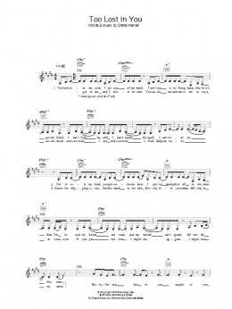 page one of Too Lost In You (Lead Sheet / Fake Book)