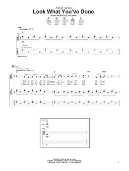 page one of Look What You've Done (Guitar Tab)