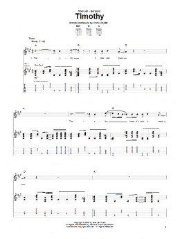 page one of Timothy (Guitar Tab)