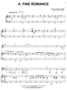 page one of A Fine Romance (Piano & Vocal)