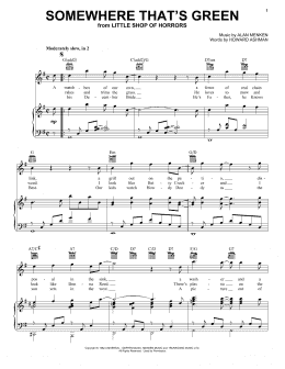 page one of Somewhere That's Green (Piano, Vocal & Guitar Chords (Right-Hand Melody))
