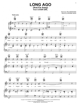page one of Long Ago (And Far Away) (Piano, Vocal & Guitar Chords (Right-Hand Melody))