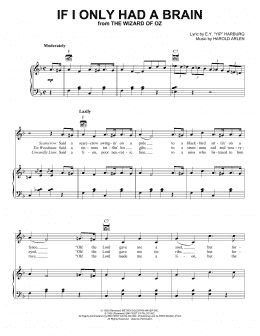 page one of If I Only Had A Brain (Piano, Vocal & Guitar Chords (Right-Hand Melody))