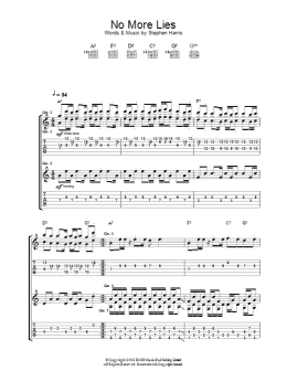 page one of No More Lies (Guitar Tab)