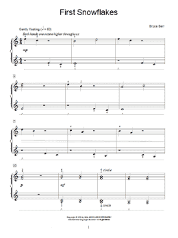 page one of First Snowflakes (Educational Piano)