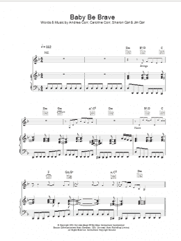 page one of Baby Be Brave (Piano, Vocal & Guitar Chords)