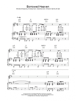page one of Borrowed Heaven (Piano, Vocal & Guitar Chords)
