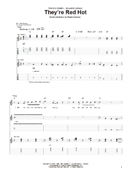 page one of They're Red Hot (Guitar Tab)