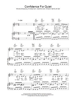 page one of Confidence For Quiet (Piano, Vocal & Guitar Chords)