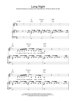 page one of Long Night (Piano, Vocal & Guitar Chords)