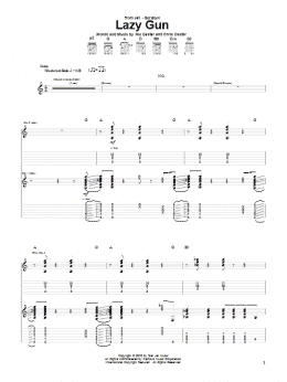 page one of Lazy Gun (Guitar Tab)