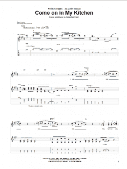 page one of Come On In My Kitchen (Guitar Tab)