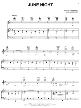 page one of June Night (Piano, Vocal & Guitar Chords (Right-Hand Melody))