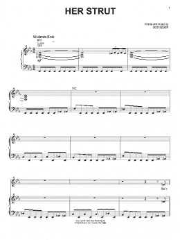 page one of Her Strut (Piano, Vocal & Guitar Chords (Right-Hand Melody))