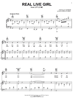 page one of Real Live Girl (Piano, Vocal & Guitar Chords (Right-Hand Melody))