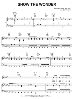page one of Show The Wonder (Piano, Vocal & Guitar Chords (Right-Hand Melody))