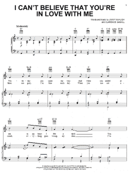 page one of I Can't Believe That You're In Love With Me (Piano, Vocal & Guitar Chords (Right-Hand Melody))