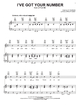 page one of I've Got Your Number (Piano, Vocal & Guitar Chords (Right-Hand Melody))