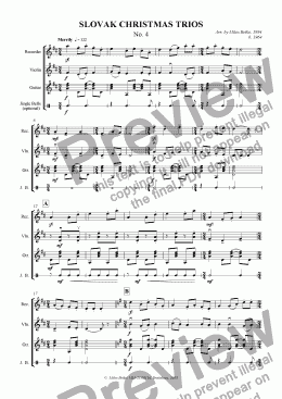 page one of 6 Slovak Christmas Trios > No. 4