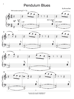 page one of Pendulum Blues (Educational Piano)