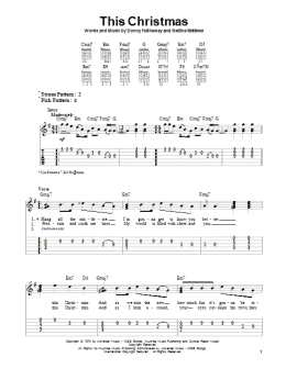 page one of This Christmas (Easy Guitar Tab)